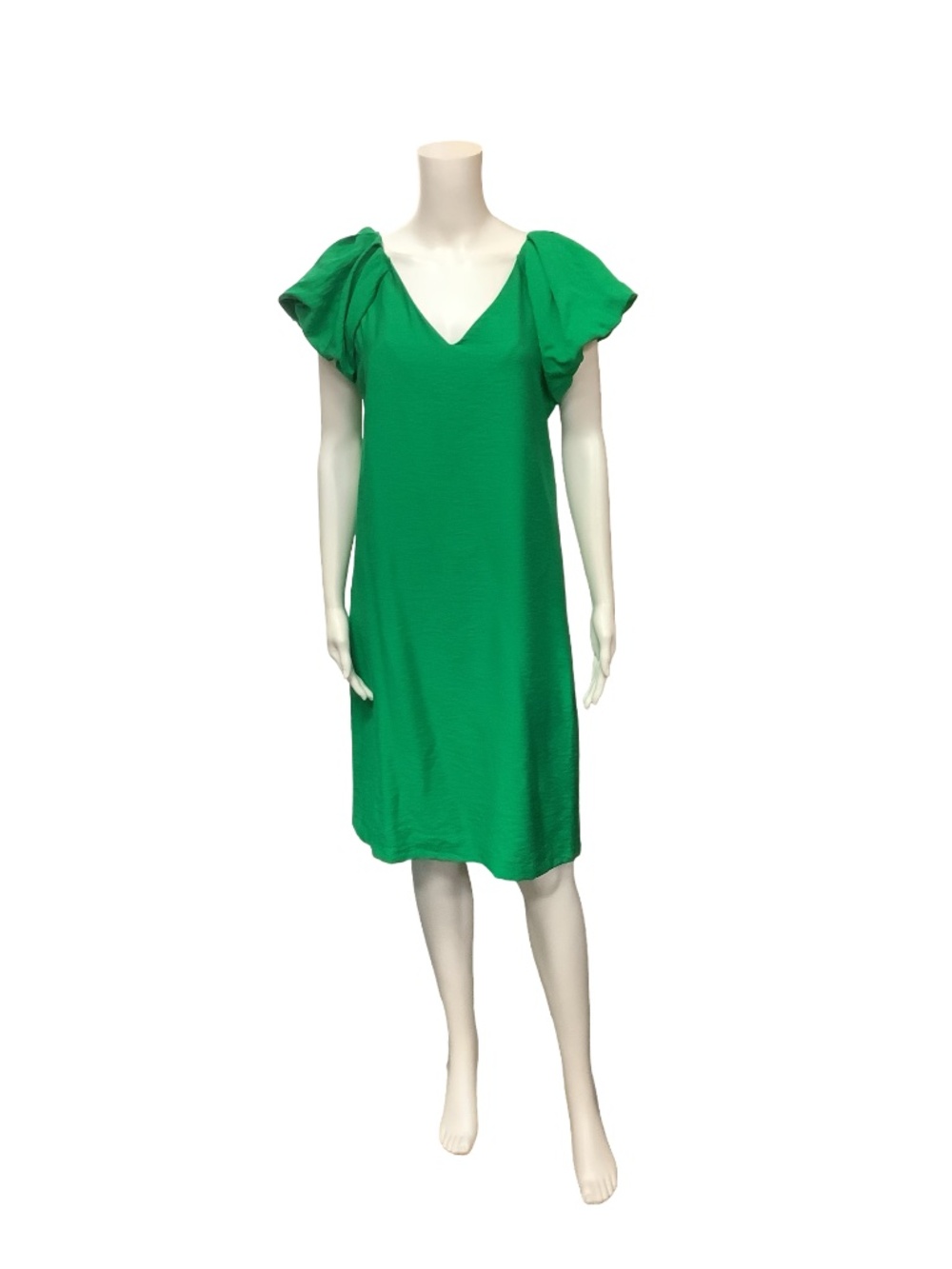 Frank Lyman V-Neck Midi Dress Size: L / US 10
